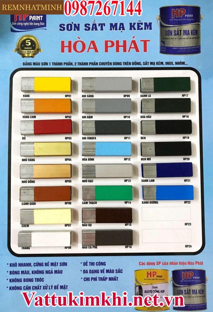 sơn sắt mạ kẽm hòa phát 