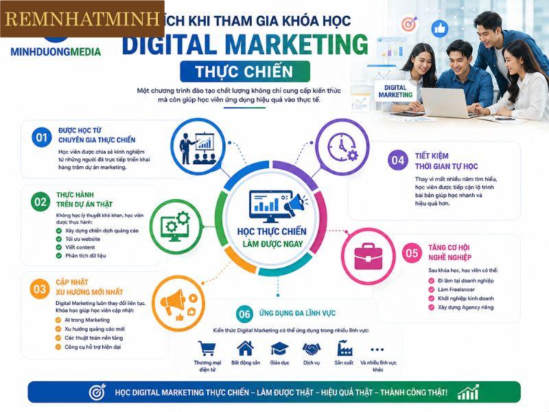 Lợi ích khi tham gia khóa học Digital Marketing thực chiến