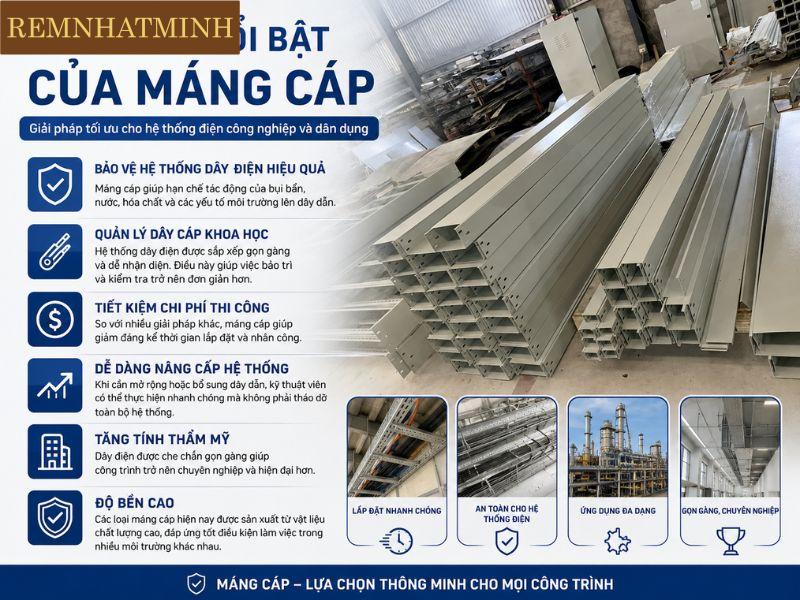 Ưu Điểm Khi Sử Dụng Máng Cáp